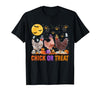 Autumn Pumpkin Chicken Halloween Chicken Farm Fall Halloween Chicken Pumpkin Chick Or Treat Spooky T-Shirt - size chart