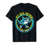 Mademark 67 Six Seven Pixel Mode Absurdist Shark Design T-Shirt - size chart
