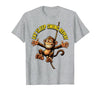 Mademark Eat Sleep Swing Repeat Monkey Graphic Design T-Shirt - Men - size chart