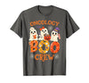 Oncology Boo Crew Funny Ghost Halloween Spooky Costume Nurse T-Shirt - size chart