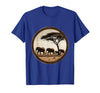 Mademark Elephant Herd Crossing Dusty Savanna Plains T-Shirt - Men - size chart