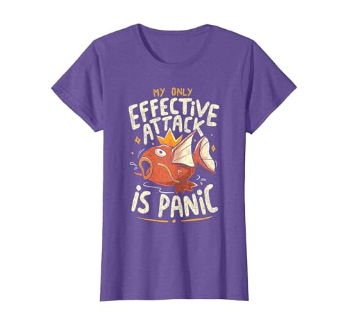 Funny My Only Effective Attack Is Panic Tee Shirt Fish My Only Effective Attack is Panic T-Shirt - size chart