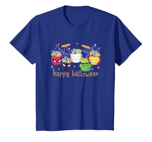Marvel Halloween Avengers Themed Candy Buckets Retro T-Shirt - size chart