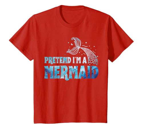 Funny Lazy Halloween Costumes & Halloween Shirts Pretend I'm A Mermaid Lazy Funny Mermaid Halloween Costume T-Shirt - size