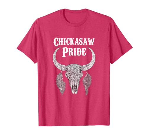 Chickasaw Pride Native American Nice Gifts Chickasaw Pride Tribe Native American Indian Buffalo T-Shirt - size chart