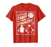 Classic Cool Candy Halloween Apparel Let's Take Candy from Strangers Retro Halloween T-Shirt - size chart