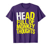 Mademark Head Full of Monkey Thoughts Funny Primate Design T-Shirt - Men - size chart