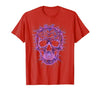 Mademark Halloween Bat Swarm Skull Graphic T-Shirt - size chart
