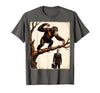 Mademark Monkey Flinging Poo at Businessman Graphic T-Shirt - Men - size chart