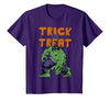 Marvel Avengers The Hulk Trick Or Treat Halloween T-Shirt - size chart