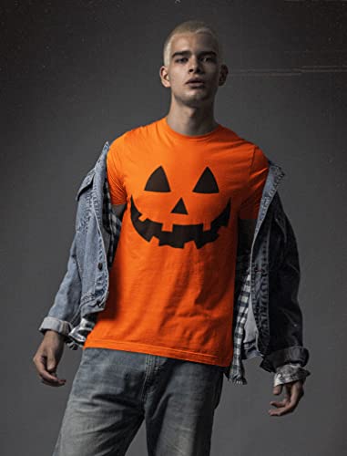 Tstars Pumpkin Halloween Shirt Men Scary Jack-O'-Lantern Face Funny Tee - size chart