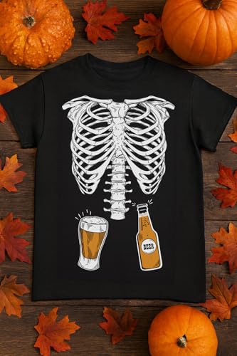 Tstars Pumpkin Halloween Shirt Men Scary Jack-O'-Lantern Face Funny Tee - size chart