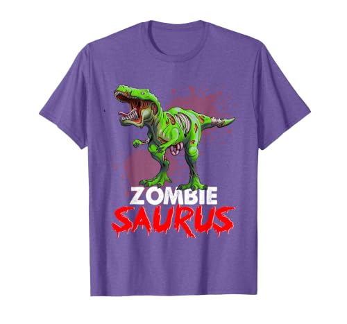 Dinosaur T Rex Zombie Saurus Halloween Kids Boys Zombie Saurus Skeleton Dinosaur T Rex Zombie Halloween Boys T-Shirt - size