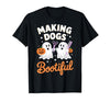 Dog Lover Spooky Grooming Groomer Attire Pet Groomer Funny Halloween Making Dogs Bootiful T-Shirt - size chart