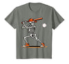 Funny Halloween Skeleton Sports Boys Costume Baseball Skeleton Spooky Boys Halloween Baseball Player T-Shirt - size chart