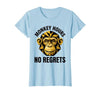 Mademark Monkey Hours No Regrets Funny Primate Design T-Shirt - Women - size chart