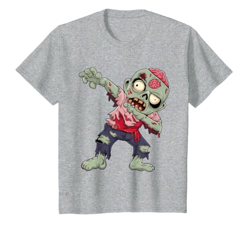 Halloween Shirts Women Men Kids Dabbing Zombie Brain Halloween Scary Dab Dance Boys Teen Men T-Shirt - size chart