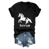 Pukcoun Horse Shirt Horse Lover V-Neck Shirt Retro Graphics T-Shirt Unisex - size chart