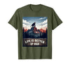 Mademark Life Is Better Up High Monkey Design T-Shirt - Men - size chart