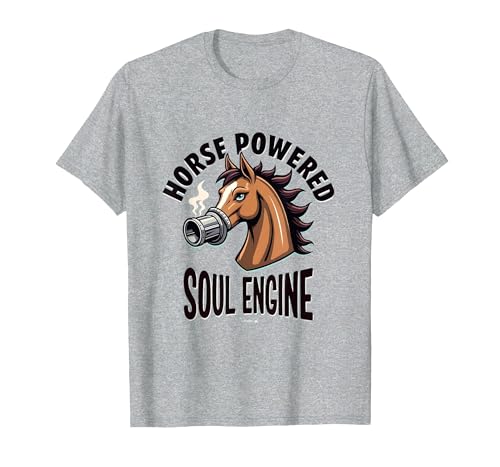 Mademark Horse Powered Soul Engine Equestrian Design T-Shirt - Men - size chart
