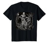 Scary Cyclist Skeleton Gifts Cycling Skeleton Mountain MTB Bicycle Cyclist Skeleton T-Shirt - size chart