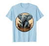 Mademark Baby Elephant Splashing in Muddy Puddle T-Shirt - Men - size chart
