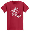 Comical Shirt Horse Graphic Top for Equestrian and Animal Lovers Cotton Tee Adult Youth Tall Men Women - size chart