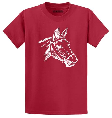 Comical Shirt Horse Graphic Top for Equestrian and Animal Lovers Cotton Tee Adult Youth Tall Men Women - size chart