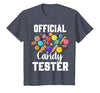 Candy Tester Sweets Lover Gifts & Apparel Official Candy Tester Halloween Costume Boys Girls Kids T-Shirt - size chart