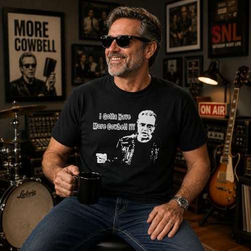 Funny Threads Outlet I Gotta Have More Cowbell Shirt Funny Retro Comedy Music Humor Tee - size chart