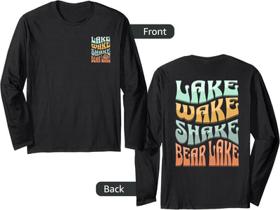 Utah Lake Wake Shake Bear Lake Idaho Long Sleeve T-Shirt