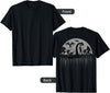 Cryptids Dibble Dabble Designs Design on back Loch Ness Bigfoot Mothman Alien Funny Cryptid T-Shirt - Black