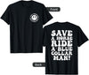 Save A Horse Ride A Blue Collar Man Tees Save A Horse Ride A Blue Collar Man Retro (2 Sides) T-Shirt - Black