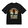 SYPPEIPLC Men Solid Cotton T-Shirt Crew Neck Short Sleeve I Like Exercise Because I Love Eating Casual Daily Tops - I Don't Know How to Act at My Age