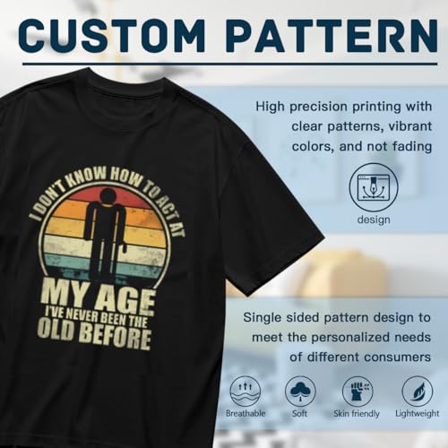 SYPPEIPLC Men Solid Cotton T-Shirt Crew Neck Short Sleeve I Like Exercise Because I Love Eating Casual Daily Tops - size chart