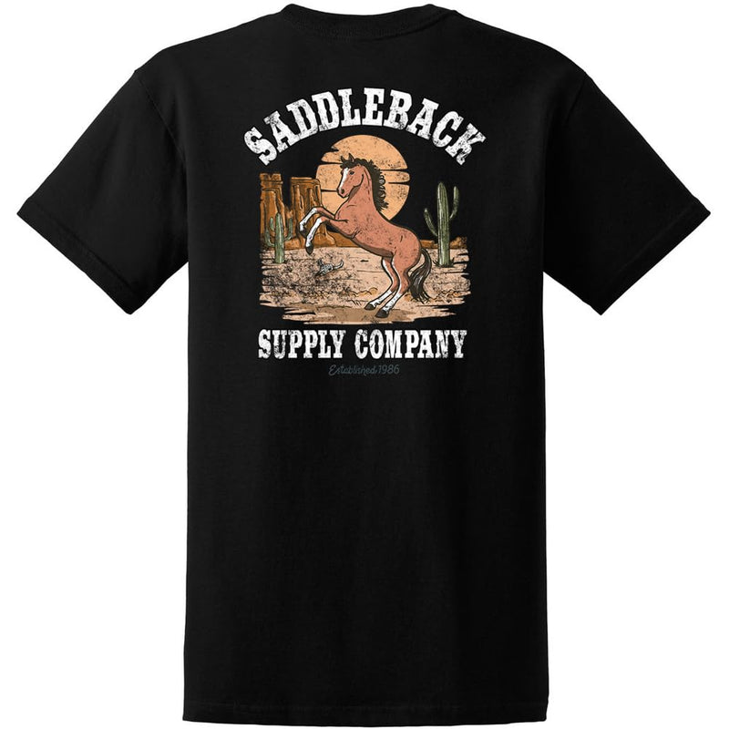 Saddleback Supply Men's Horse with No Name Heavy Tees - Black / Horse With No Name