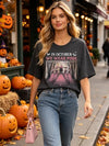 SGYHO Oversized Halloween Shirts for Women Spooky Season Pumpkin Ghost Fall Casual Tee - size chart