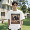 DRTGEDS Running Horses Printing Short Sleeve Cotton Lightweight Pullover Summer Casual Sweatshirts - size chart