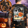 Ithalt Mens Halloween Shirt Halloweentown T Shirt Pumpkin Short Sleeve Top - size chart