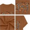 CAZYCHILD Halloween Shirts for Men Funny Halloween Pumpkin Shirt Dancing Skeleton Tee - size chart