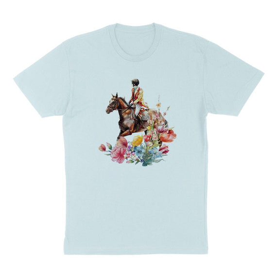 TeesAndTankYou Spring Horseshoe Watercolor Shirt Unisex - Light Blue