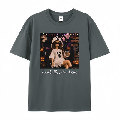 Chaierfei Funny Doll Halloween Mentally I'm Here T-Shirt