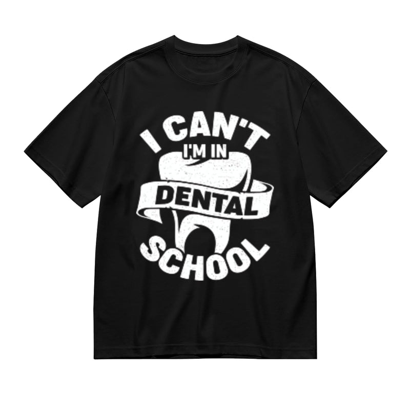 SYPPEIPLC Men Solid Cotton T-Shirt Crew Neck Short Sleeve I Like Exercise Because I Love Eating Casual Daily Tops - I Can T I M in Dental School Student