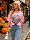 SGYHO Oversized Halloween Shirts for Women Spooky Season Pumpkin Ghost Fall Casual Tee - size chart