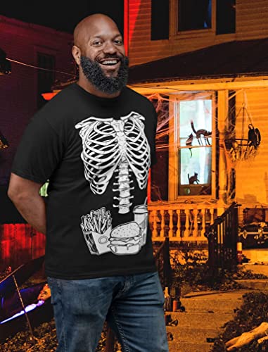 Tstars Pumpkin Halloween Shirt Men Scary Jack-O'-Lantern Face Funny Tee - size chart