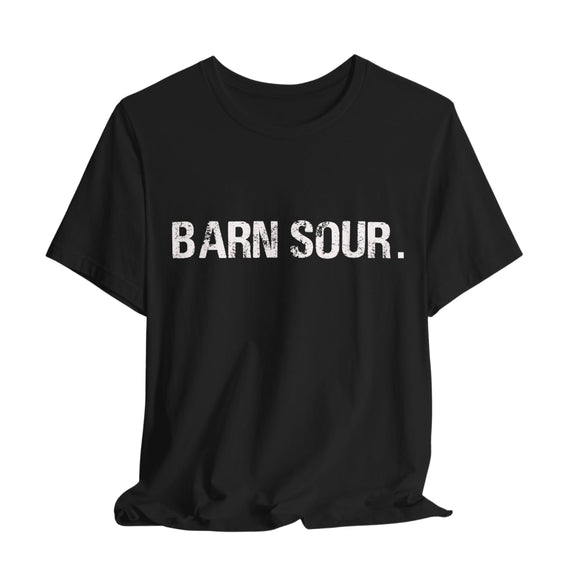 BARN SOUR Brand Horse Broke People Green Unisex Tee for Equestrians Horse Lovers Premium Cotton Made in USA - Black