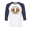TeesAndTankYou Horses Keep Me Stable Three-Quarter Raglan Sleeve Baseball Shirt Unisex - White/Navy