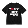 SYPPEIPLC Men Solid Cotton T-Shirt Crew Neck Short Sleeve I Like Exercise Because I Love Eating Casual Daily Tops - I Love My Hot Wife