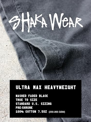 BABATEES U.S.A. MAX-Heavyweight Punk Rock Animals Shaka Wear Oversized 7.5oz Cotton Tshirt - size chart