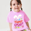Easter Day Gift for Toddler Boy Baby Girl Tractor Loving Bunny T-Shirt — design detail